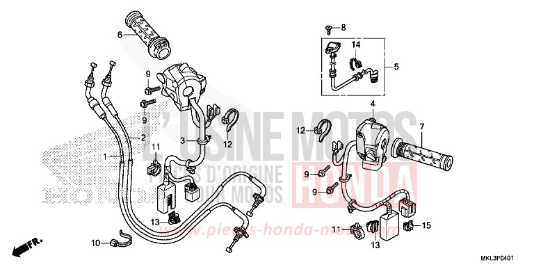 COMMUTATEUR/CABLE (NC750XD) von NC750X DCT CANDY CHROMOSPHERE RED (R381) von 2020